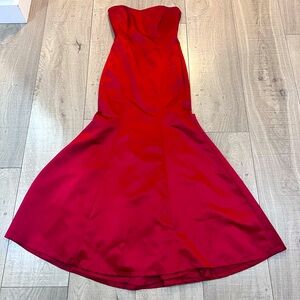 Red evening gown